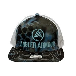 Angler Armour 5-Panel Fishing Cap - Neptune/ White