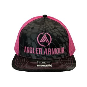 Angler Armour 5-Panel Fishing Cap - Typhon/ Neon Pink