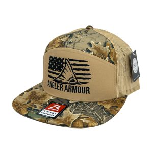 Angler Armour American Flag Redfish RealTree Print 7-Panel Hat - Image 3